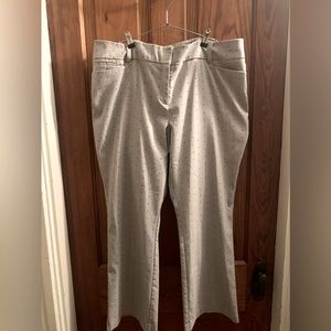 Gray and black polka dot dress pants